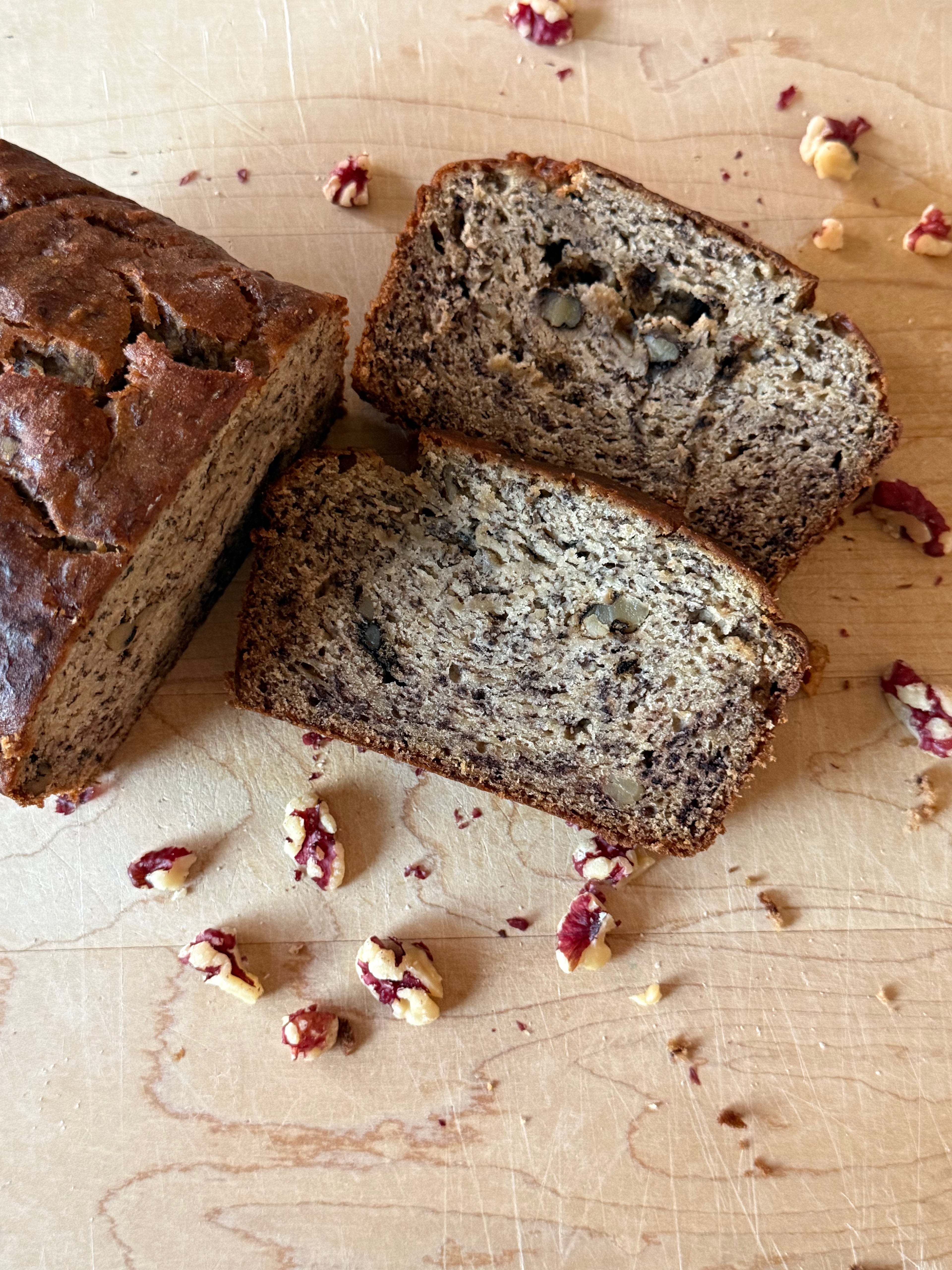 Walnut Banana Bread - Slice